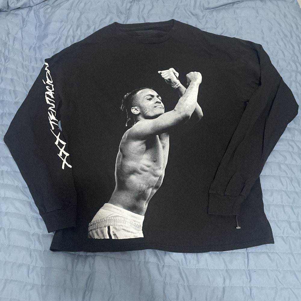 XXXTentacion Rap Music Hip Hop Concert Mens Large Long Sleeve Graphic  Shirt